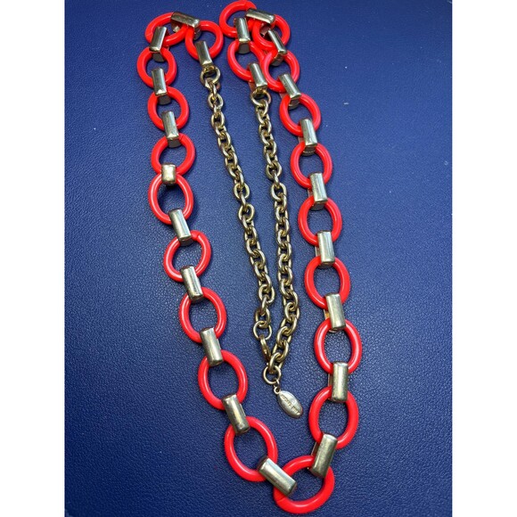 Fun & colorful, chunky acrylic chain link necklaces - lot of 6 - Picture 2 of 10